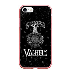 Чехол iPhone 7/8 матовый Valheim Руны Иггдрасиль, цвет: 3D-баблгам