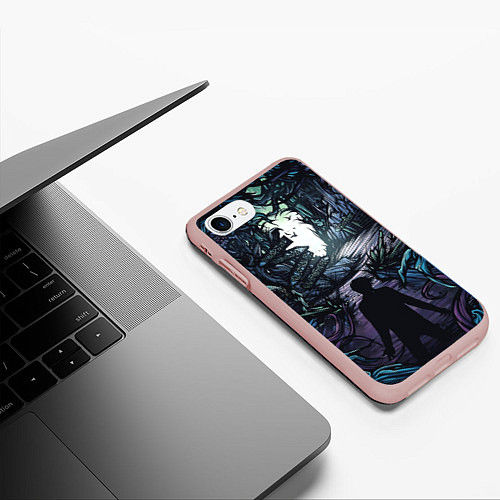 Чехол iPhone 7/8 матовый Мистический Лес / 3D-Светло-розовый – фото 3