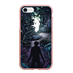 Чехол iPhone 7/8 матовый Мистический Лес, цвет: 3D-светло-розовый