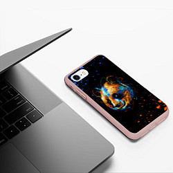 Чехол iPhone 7/8 матовый КРАСОЧНАЯ ПАНДА, цвет: 3D-светло-розовый — фото 2