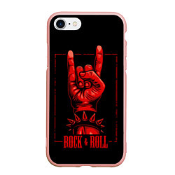 Чехол iPhone 7/8 матовый Rock & Roll, цвет: 3D-светло-розовый