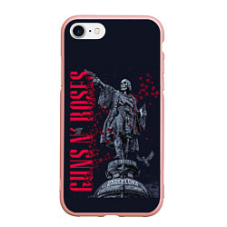 Чехол iPhone 7/8 матовый GUNS-N-ROSES, цвет: 3D-светло-розовый