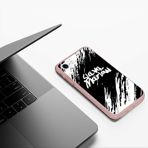 Чехол iPhone 7/8 матовый SLAVA MARLOW СЛАВА МАРЛОУ / 3D-Светло-розовый – фото 3