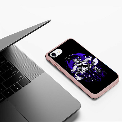 Чехол iPhone 7/8 матовый GENSHIN IMPACT, КЭ ЦИН / 3D-Светло-розовый – фото 3