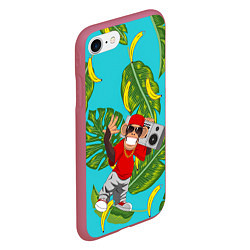 Чехол iPhone 7/8 матовый Репер, цвет: 3D-малиновый — фото 2