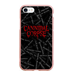 Чехол iPhone 7/8 матовый Cannibal Corpse Songs Z, цвет: 3D-светло-розовый