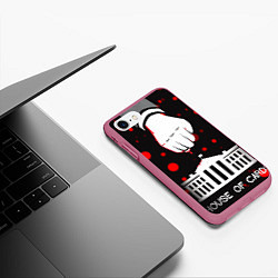 Чехол iPhone 7/8 матовый True detective, цвет: 3D-малиновый — фото 2
