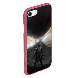 Чехол iPhone 7/8 матовый Dark Souls,bloodborne, art, dark, gaming, ps4, цвет: 3D-малиновый — фото 2