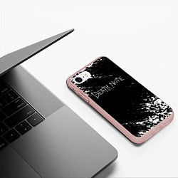 Чехол iPhone 7/8 матовый DEATH NOTE ТЕТРАДЬ СМЕРТИ, цвет: 3D-светло-розовый — фото 2