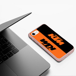 Чехол iPhone 7/8 матовый KTM КТМ Z, цвет: 3D-светло-розовый — фото 2