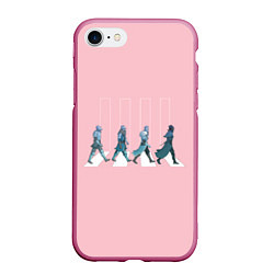 Чехол iPhone 7/8 матовый Dark souls x Beatles, цвет: 3D-малиновый