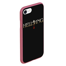 Чехол iPhone 7/8 матовый Hellsing, цвет: 3D-малиновый — фото 2
