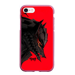 Чехол iPhone 7/8 матовый BERSERK БЕРСЕРК, цвет: 3D-малиновый