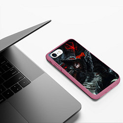 Чехол iPhone 7/8 матовый BERSERK БЕРСЕРК, цвет: 3D-малиновый — фото 2