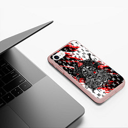 Чехол iPhone 7/8 матовый БОГ ОДИН, цвет: 3D-светло-розовый — фото 2