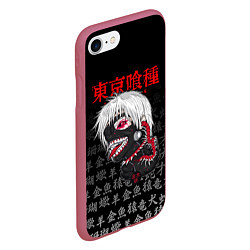 Чехол iPhone 7/8 матовый TOKYO GHOUL ТОКИЙСКИЙ ГУЛЬ, цвет: 3D-малиновый — фото 2