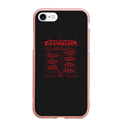 Чехол iPhone 7/8 матовый Evangelion Neon Genesis, цвет: 3D-светло-розовый