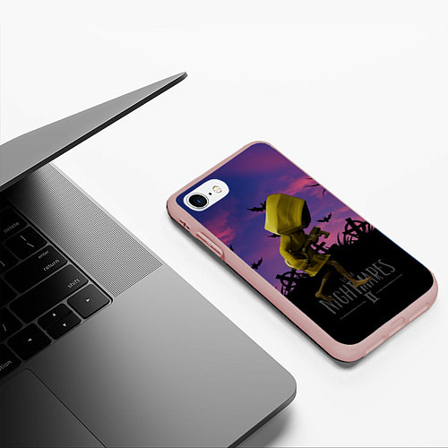 Чехол iPhone 7/8 матовый Little Nightmares 2 / 3D-Светло-розовый – фото 3