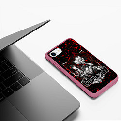 Чехол iPhone 7/8 матовый ТЕТРАДЬ СМЕРТИ, цвет: 3D-малиновый — фото 2