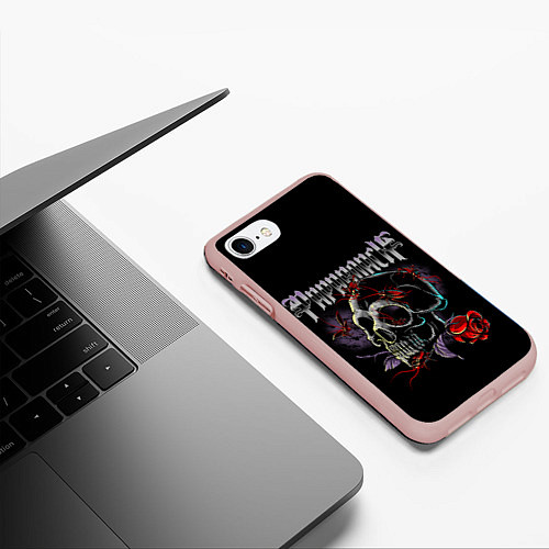 Чехол iPhone 7/8 матовый PAPA ROACH / 3D-Светло-розовый – фото 3