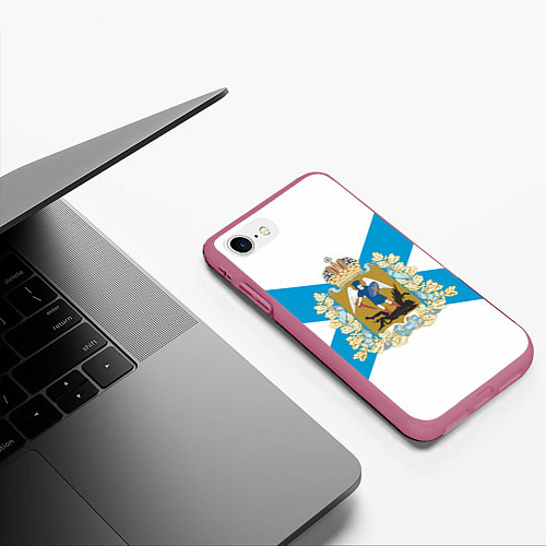 Чехол iPhone 7/8 матовый Архангельская область / 3D-Малиновый – фото 3