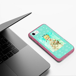 Чехол iPhone 7/8 матовый Сэнку, цвет: 3D-малиновый — фото 2