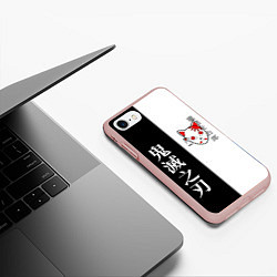 Чехол iPhone 7/8 матовый МАСКА ТАНДЖИРО TANJIRO MASK, цвет: 3D-светло-розовый — фото 2