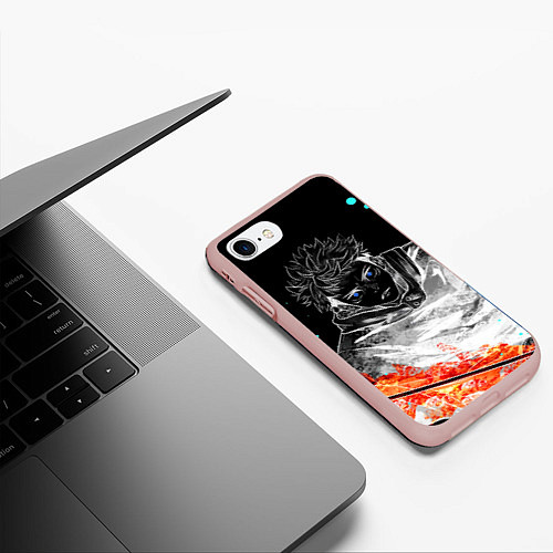 Чехол iPhone 7/8 матовый Магическая битва Jujutsu kai / 3D-Светло-розовый – фото 3