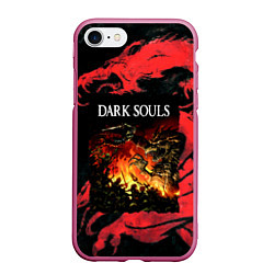 Чехол iPhone 7/8 матовый DARKSOULS DRAGON AGE, цвет: 3D-малиновый