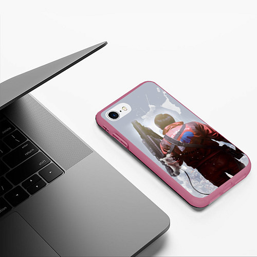 Чехол iPhone 7/8 матовый Akira / 3D-Малиновый – фото 3