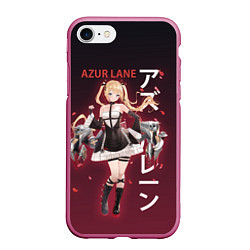 Чехол iPhone 7/8 матовый Azur lane, цвет: 3D-малиновый