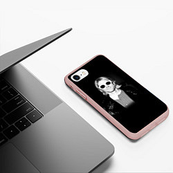 Чехол iPhone 7/8 матовый Курт Кобейн в Очках Nirvana, цвет: 3D-светло-розовый — фото 2