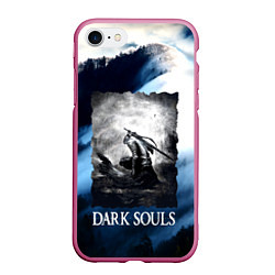 Чехол iPhone 7/8 матовый DARKSOULS WINTER, цвет: 3D-малиновый