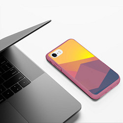 Чехол iPhone 7/8 матовый Векторный Египед, цвет: 3D-малиновый — фото 2
