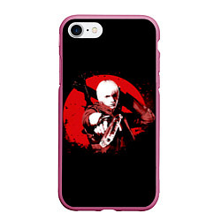 Чехол iPhone 7/8 матовый Кровавый Данте, цвет: 3D-малиновый