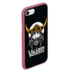 Чехол iPhone 7/8 матовый Valheim Viking, цвет: 3D-малиновый — фото 2