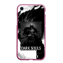 Чехол iPhone 7/8 матовый DARKSOULS ТЁМНЫЙ РЫЦАРЬ, цвет: 3D-малиновый