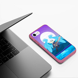 Чехол iPhone 7/8 матовый Nero anime, цвет: 3D-малиновый — фото 2