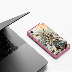 Чехол iPhone 7/8 матовый Anime angel, цвет: 3D-малиновый — фото 2