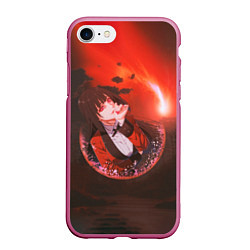 Чехол iPhone 7/8 матовый Kakegurui Yumeko Jabami art, цвет: 3D-малиновый