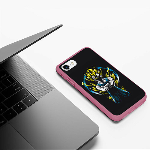 Чехол iPhone 7/8 матовый Драконий жемчуг / 3D-Малиновый – фото 3