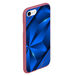 Чехол iPhone 7/8 матовый 3D абстрактные фигуры BLUE, цвет: 3D-малиновый — фото 2