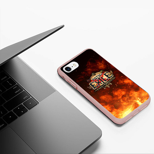 Чехол iPhone 7/8 матовый Path of Exile Logo Путь изгнанника Лого Z / 3D-Светло-розовый – фото 3