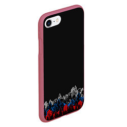 Чехол iPhone 7/8 матовый Флаг из леса, цвет: 3D-малиновый — фото 2