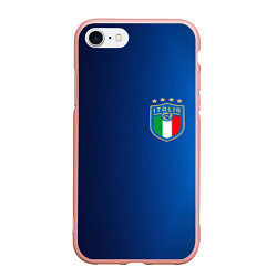 Чехол iPhone 7/8 матовый Сборная Италии, цвет: 3D-светло-розовый