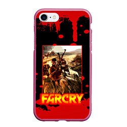 Чехол iPhone 7/8 матовый FARCRY ФАРКРАЙ GAME, цвет: 3D-малиновый