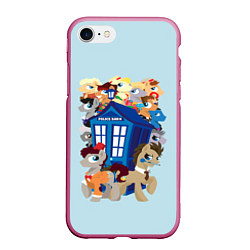 Чехол iPhone 7/8 матовый My little pony x Doctor Who