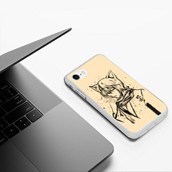 Чехол iPhone 7/8 матовый Kitsune Tomoe, цвет: 3D-белый — фото 2