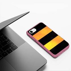 Чехол iPhone 7/8 матовый Георгиевская лента, цвет: 3D-малиновый — фото 2