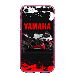 Чехол iPhone 7/8 матовый YAMAHA 004, цвет: 3D-малиновый